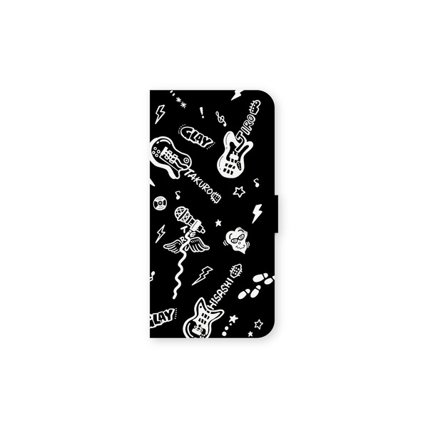 GLAY　スマートフォンケース手帳型(M)ブラック