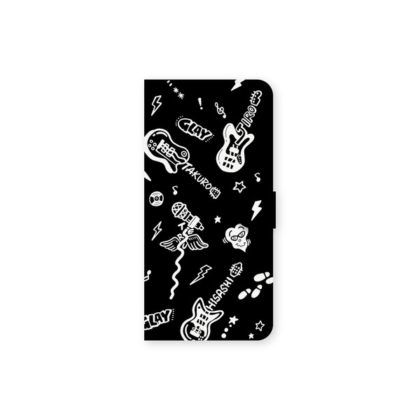GLAY　スマートフォンケース手帳型(L)ブラック