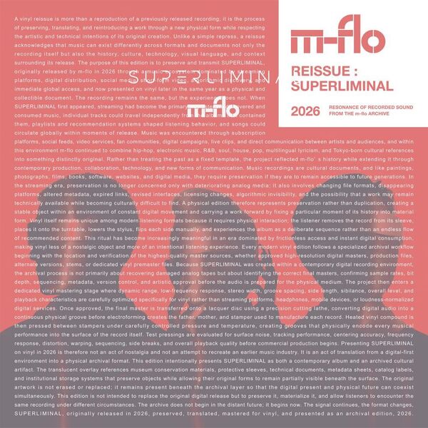 m-flo／SUPERLIMINAL（初回生産限定盤／2LP）（アナログ盤）