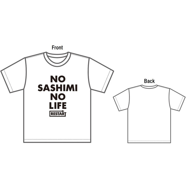 ゴリパラ雑貨店ゴリパラくじTシャツ白Lサイズ 未使用品 ゴリパラ百貨店TNC 公式グッズ】ゴリパラ見聞録Tシャツ リスタート NO SASHIMI NO LIFE 白