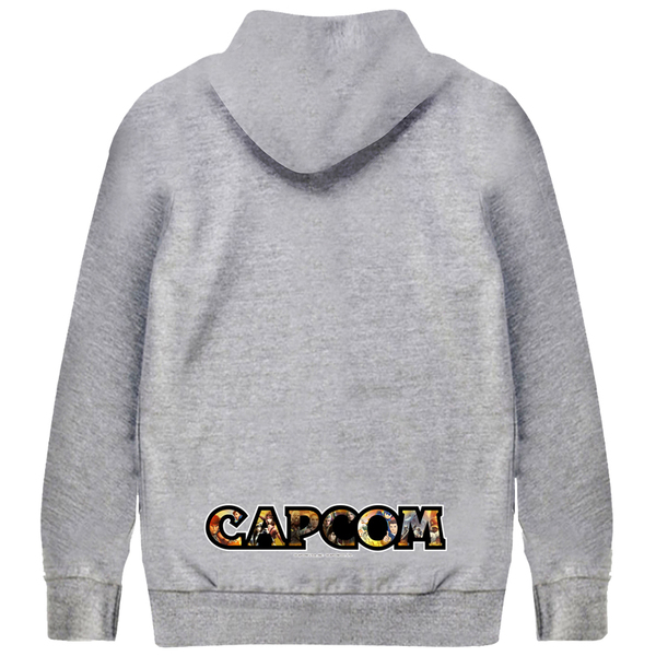 CAPCOMロゴパーカー(オールカプコン）　グレー　Mサイズ