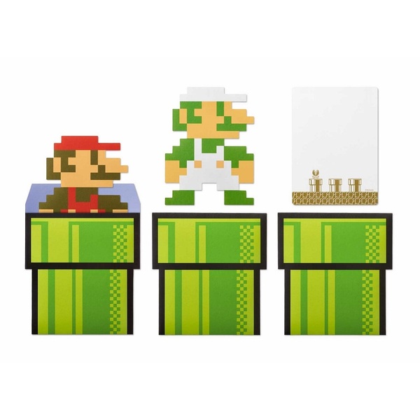 スーパーマリオ ホーム＆パーティ　メッセージカード＆封筒（8-bit キャラクター）