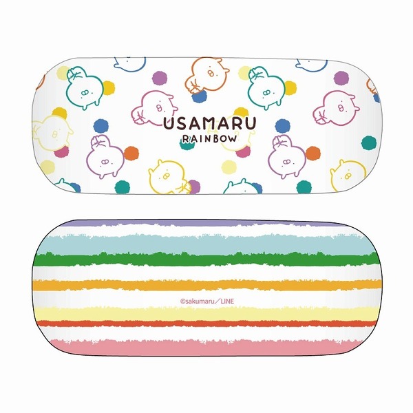 メガネケース　ちらし　レインボー　うさまる