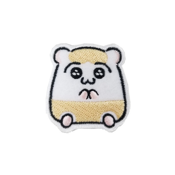 「ちこまる」 刺繍ブローチ　おすわり