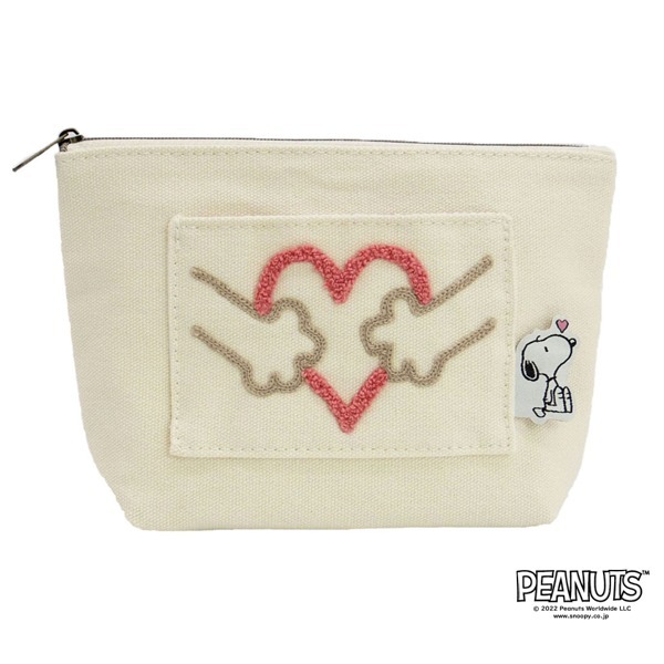 スヌーピー　ハートハグ　化粧ポーチ