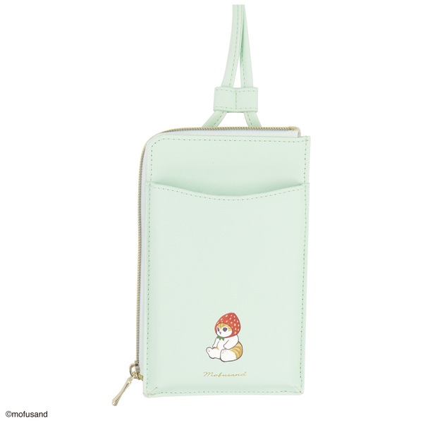 スマホショルダーポーチ　ワンポイント　ふるーつ　mofusand