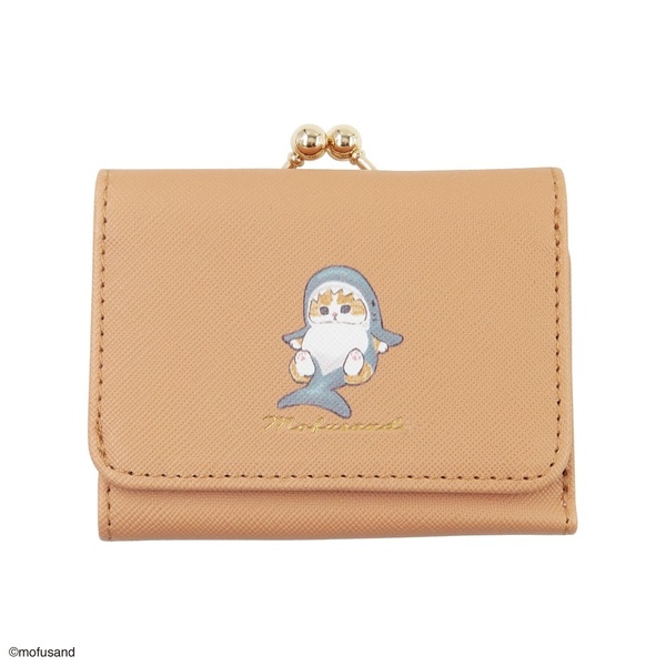 コンパクト財布　ワンポイント　さめ　mofusand