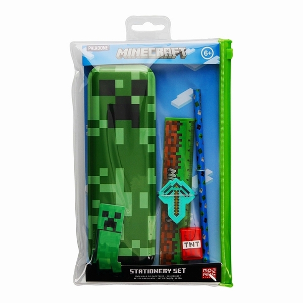 マインクラフト 文房具セット（クリーパー缶ペンケース付き）