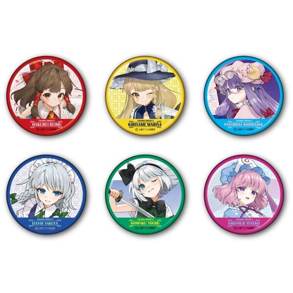 東方Project トレーディング缶バッジ illustごとー　第1弾　全6種