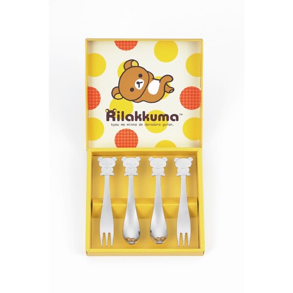 リラックマ ステンレス スプーン＆フォーク4pc