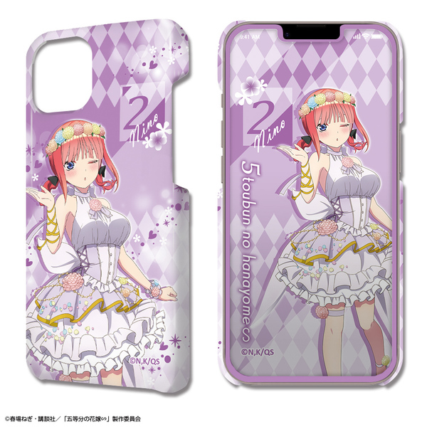 五等分の花嫁∽ デザジャケット iPhone 14 ケース＆保護シート デザイン02(中野二乃/花の妖精ver.)【描き下ろし】（2024年6月下旬以降発売予定）
