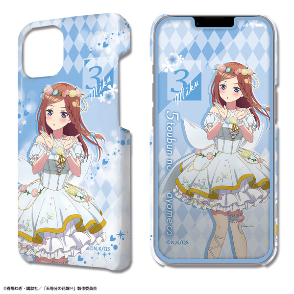 五等分の花嫁∽ デザジャケット iPhone 14 ケース＆保護シート デザイン03(中野三玖/花の妖精ver.)【描き下ろし】（2024年6月下旬以降発売予定）