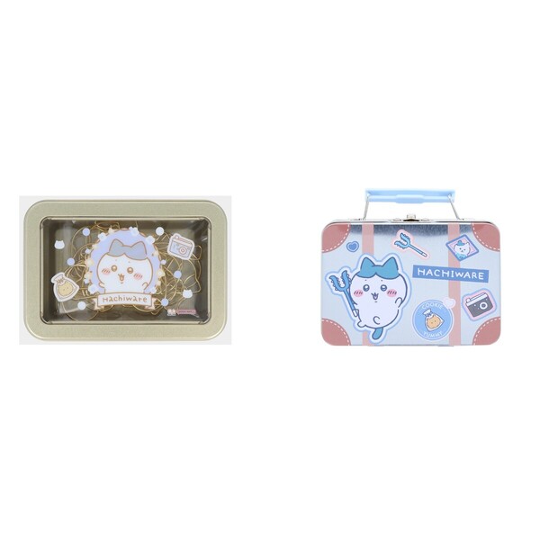 缶入クリップ＆缶入ミニレターセット　ちいかわ　ハチワレ