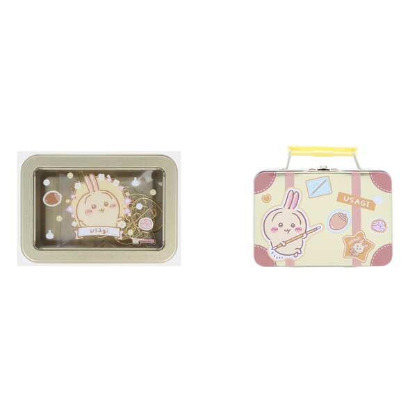 缶入クリップ＆缶入ミニレターセット　ちいかわ　うさぎ