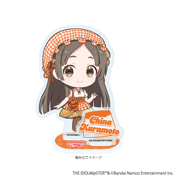アクリルスタンドプレート「学園アイドルマスター」06/倉本千奈 クレープ風ドレスver.(ミニキャライラスト)（2025年6月以降発売予定）
