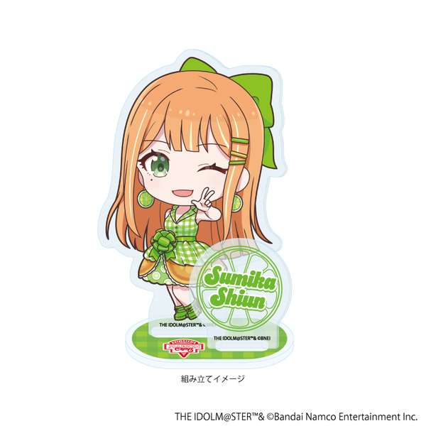 アクリルスタンドプレート「学園アイドルマスター」07/紫雲清夏 クレープ風ドレスver.(ミニキャライラスト)（2025年6月以降発売予定）