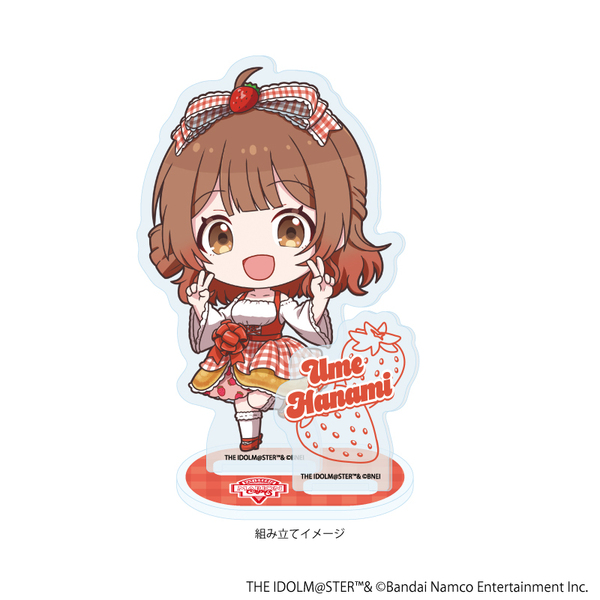 アクリルスタンドプレート「学園アイドルマスター」10/花海佑芽 クレープ風ドレスver.(ミニキャライラスト)（2025年6月以降発売予定）