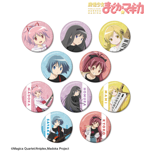 TVアニメ「魔法少女まどか☆マギカ」rockin'starコラボ 描き下ろし 第2弾 トレーディンググリッター缶バッジ【BOX】（2026年7月中旬以降発売予定）