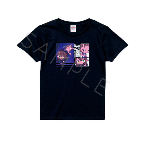 アニメ『銀河特急 ミルキー☆サブウェイ』 Tシャツ(ちぽっけ) TB(アカネ・カナタ) ブラック Mサイズ（2026年6月以降発売予定）