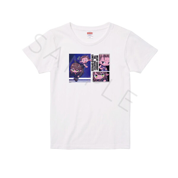 アニメ『銀河特急 ミルキー☆サブウェイ』 Tシャツ(ちぽっけ) TB(アカネ・カナタ) ホワイト Sサイズ（2026年6月以降発売予定）