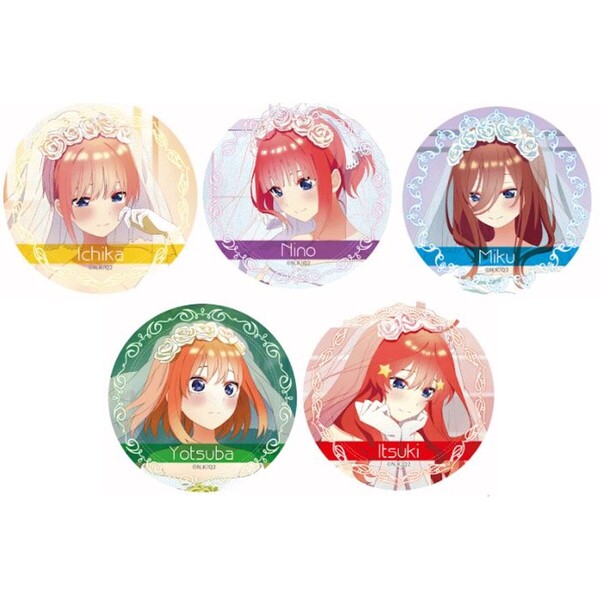 五等分の花嫁∬/描き下ろし缶バッジ(ドレス) 全種セット(2026年5月以降発売予定)