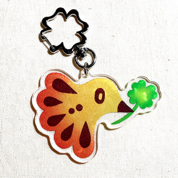 【百世】「クローバーと鳥」アクリルキーホルダー