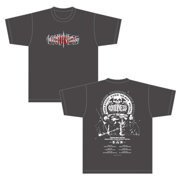 【LOUDNESS】「GEHM2024」LOGOチャコールTシャツ（L)